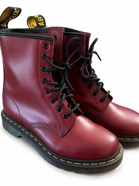 Dr. Martens 1460 Cherry Red Leather Boots Women’s 8 EU 38